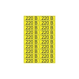 Наклейка знак электробезопасности «220В» 15х50мм Rexant 56-0007-1