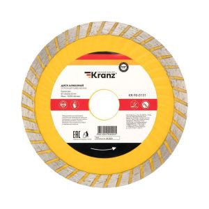 Диск отрезной алмазный Turbo волна 125х22.2х2х10мм Kranz KR-90-0131