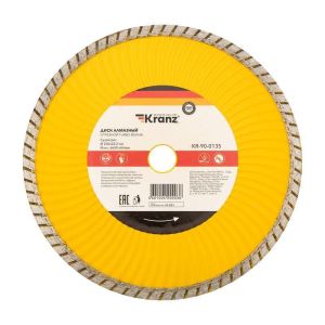 Диск отрезной алмазный Turbo волна 230х22.2х2.4х10мм Kranz KR-90-0135