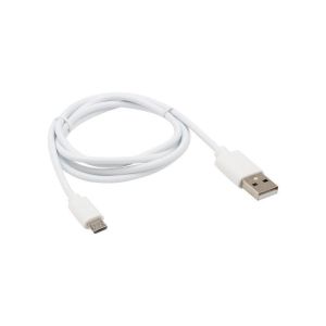 Кабель USB microUSB длинный штекер 1м бел. Rexant 18-4269