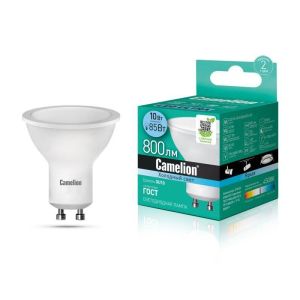 Лампа светодиодная LED10-GU10/845/GU10 10Вт 220В Camelion 13683