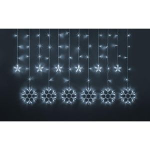Гирлянда светодиодная «Бахрома» «Звезды и снежинки» 95 121 NGF-D032-02 2.5х1м CW IP20 Navigator 95121