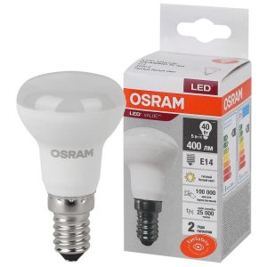 Лампа светодиодная LED Value LV R39 40 5SW/830 5Вт рефлектор матовая E14 230В 10х1 RU OSRAM 4058075582514