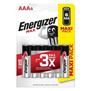 Элемент питания алкалиновый MAX LR03/286 BL6 (блист.6шт) Energizer E301532701