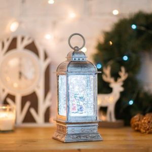 Фонарь декоративный Рождество эффект снегопада и подсветкой бел. Neon-Night 501-065