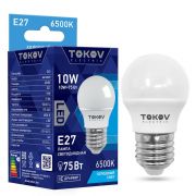 Лампа светодиодная 10Вт G45 6500К Е27 176-264В TOKOV ELECTRIC TKE-G45-E27-10-6.5K