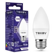 Лампа светодиодная 10Вт С37 4000К Е27 176-264В TOKOV ELECTRIC TKE-C37-E27-10-4K