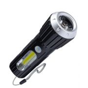 Фонарь аккумуляторный ручной LED 1Вт + COB 2Вт коллим линза аккум. Li-ion 18650 1А.ч USB-шнур ABS-пластик КОСМОС KOS114Lit
