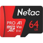 Карта памяти MicroSD card P500 Extreme Pro 64GB retail version w/SD adapter Netac NT02P500PRO-064G-R