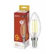 Лампа светодиодная LED-СВЕЧА-deco 9Вт свеча прозрачная 3000К тепл. бел. E14 1040лм 230В IN HOME 4690612026183