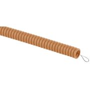 Труба гофрированная ПВХ легкая d25мм с протяжкой сосна (уп.25м) Эра Б0043213