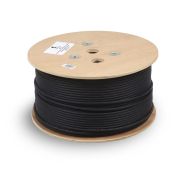 Кабель витая пара F/UTP кат.5E 4х2х24AWG solid LSZH-UV OUTDOOR FTP-4P-Cat.5e-SOLID-OUT-LSZH-UV черн. (уп.305м) Cabeus 7176c