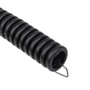 Труба гофрированная ПНД d25мм с протяжкой черн. (уп.10м) Rexant 28-0250-10