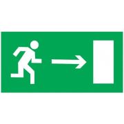 Знак «Направление к эвакуационному выходу направо» 150х300мм PROxima EKF an-5-06