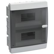 Корпус пластиковый ЩРВ-П-18 IP41 черн. прозр. дверь UNION Compact IEK UIC-KP12-V-18-41-K01