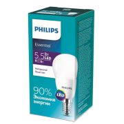 Лампа светодиодная ESSLEDLustre 5.5-60Вт E14 840 P45ND RCA PHILIPS 929001960207