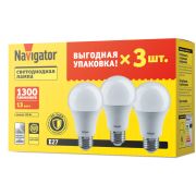 Лампа светодиодная 95 319 NLL-A60-13-230-4K-E27-PACK3 NAVIGATOR 95319