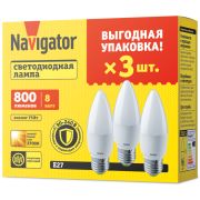 Лампа светодиодная 95 322 NLL-C37-8-230-2.7K-E27-FR-PACK3 NAVIGATOR 95322