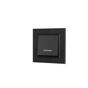 Выключатель 1-клав. с подсветкой Karea LINE STAR дым. металлик Makel 86050021