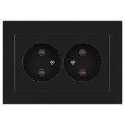 Розетка 2-м СП Accent 6-204-05 16А IP20 250В 2P AL/CU антрацит Intro Б0063465