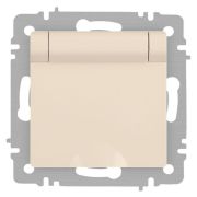 Розетка 1-м СП Accent 6-203-02 16А IP20 250В 2P+E Schuko с крышкой сл.кость Intro Б0063716