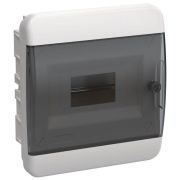 Корпус ЩРВ-П-8 TEKFOR IP41 черн. прозр. дверь пластик. IEK TF5-KP12-V-08-41-K01-K03
