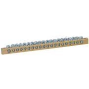 Шина NO-122-09 PEN земля-ноль 6х9мм 20/2 латунная с креплениями по краям Эра Б0047223