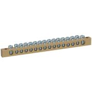 Шина NO-122-25 PEN земля-ноль 8х12мм 16/2 латунная крепеж по краям Эра Б0047240