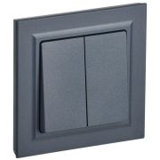 Выключатель 2-кл. СП BRITE ВСР10-2-0-БрМ 10А в сборе маренго IEK BR-V20-0-10-K35-F