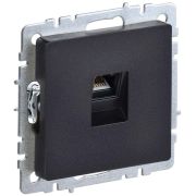 Розетка компьютерная СП RJ45 кат.6 BRITE РК11-БрЧ механизм черн. IEK BR-K10-2-K02
