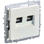 Розетка компьютерная двойн. СП RJ45 кат.6 BRITE РК11-2-БрЖ механизм жемчуж. IEK BR-K20-2-K36