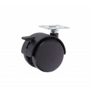 Колесо мебельное поворотное площадка d40 с тормозом пластик черн. (уп.1шт) Tech-Krep/Zitar 151204