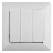 Выключатель 3-кл. СП Solo 4-106-01 10А 250В IP20 бел. Intro Б0053601