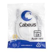 Патч-корд U/UTP кат.5E PC-UTP-RJ45-Cat.5e-2m-WH 2xRJ45/8p8c неэкранир. PVC 2м бел. Cabeus 7677c