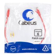 Патч-корд U/UTP кат.6 PC-UTP-RJ45-Cat.6-0.5m-RD 2xRJ45/8p8c неэкранир. PVC 0.5м красн. Cabeus 8690c