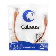 Патч-корд U/UTP кат.5E PC-UTP-RJ45-Cat.5e-0.3m-OR-LSZH 2xRJ45/8p8c неэкранир. LSZH 0.3м оранж. Cabeus 9519c
