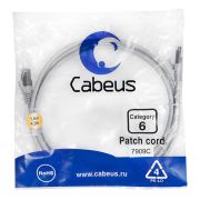 Патч-корд F/UTP кат.6 PC-FTP-RJ45-Cat.6-1.5m-LSZH 2xRJ45/8p8c экранир. LSZH 1.5м сер. Cabeus 7909c