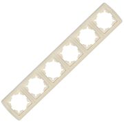 Рамка 6-м Маргарита горизонт. сл.кость (ivory) UNIversal 1085-I