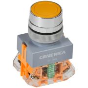 Кнопка D7-11BN d22мм 1НО+1НЗ желт. GENERICA BBT50-11BN-3-22-K05-G