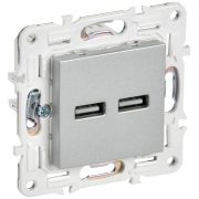 Розетка USB A+A 3.1А SKANDY SK-R15S серебр. IEK SK-U21-D31-K23