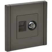 Розетка 2-м TV+RJ45 кат.5E FORTE&PIANO FP336 сер. IEK FP-AK20-1-K03