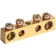 Шина PEN «земля-ноль» 6х9мм 4/1 (4группы/крепеж по центру) IEK YNN10-04-100