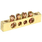 Шина PEN «земля-ноль» 6х9мм 4/2 (4группы/крепеж по краям) IEK YNN11-04-100