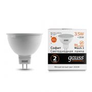 Лампа светодиодная Elementary MR16 3.5Вт 3000К тепл. бел. GU5.3 290лм 180-240В Gauss 16514 / 13514
