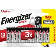 Элемент питания алкалиновый ENR MAX AAA FSB16 RU (блист.16шт) Energizer E301433301