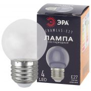 Лампа светодиодная ERAWL45-E27 P45 1Вт шар прозр. E27 4SMD для белт-лайт ЭРА Б0049572