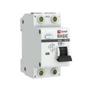 Выключатель автоматический дифференциального тока 1п+N C 40А 30мА тип AC 4.5кА АД-12 Basic EKF DA12-40-30-bas