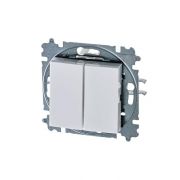 Выключатель 2-кл. СП Levit IP20 бел./ледяной ABB 2CHH590545A6001